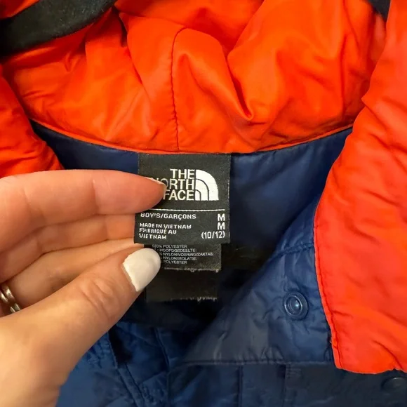 The North Face - boys snap front puffer jacket: Size Medium 10-12